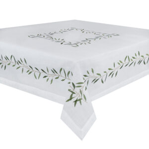 Starched Topper - Green Botanical