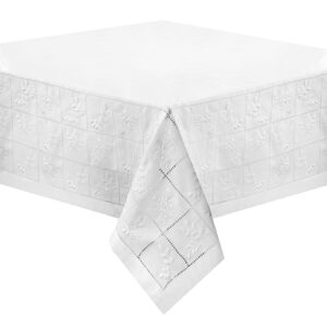 Starched Topper - Floral Grid